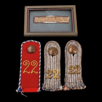 Lot 182 - Three Imperial German Leutnants' shoulder...