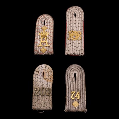 Lot 186 - Four Imperial German officers' shoulder boards,...
