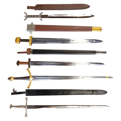 Lot 253 - A group of Norse, Celtic and other replica swords