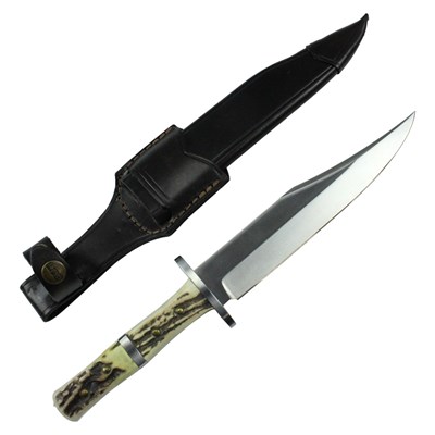 Lot 560 - A Linder 440C Kentucky Bowie knife, blade...
