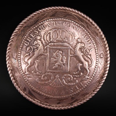 Lot 1231 - A vintage large white metal boss...