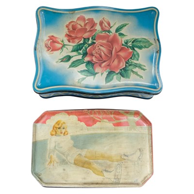 Lot 513 - A collection of printed tinplate boxes,...