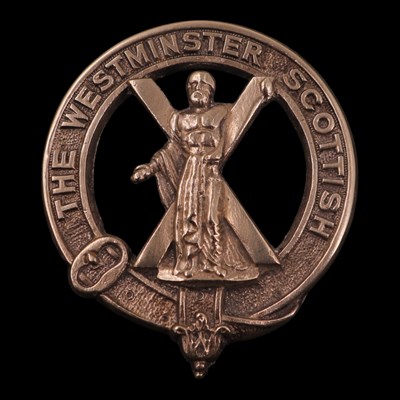 Lot 131 - A Westminster Scottish bonnet badge, 6.2 cm x...