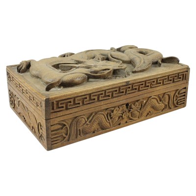 Lot 896 - A mid 20th Century Chinese wooden table box,...