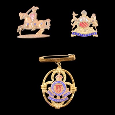 Lot 150 - Three British military enamelled sweetheart...