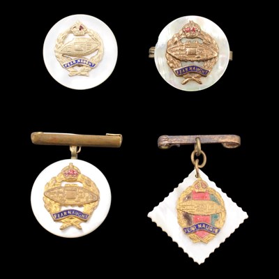 Lot 159 - Four mother-of-pearl-mounted Royal Tank Corps...