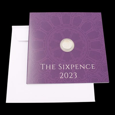 Lot 437 - A Royal Mint 2023 silver sixpence, sealed in...