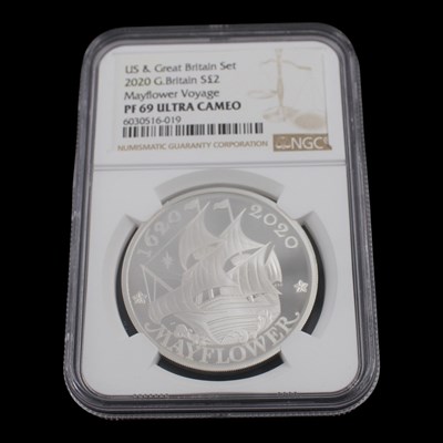 Lot 453 - A Royal Mint 2020 "Mayflower Voyage" £2 silver...