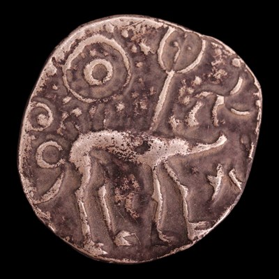 Lot 412 - A Corieltauvi Celtic silver unit coin, Sun and...