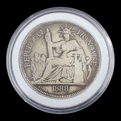Lot 455 - A French Indochina 1888 1 Piastre silver trade...