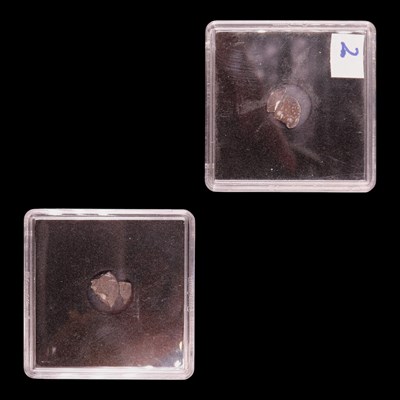 Lot 414 - Two Corieltauvi Celtic fragmented unit coins,...