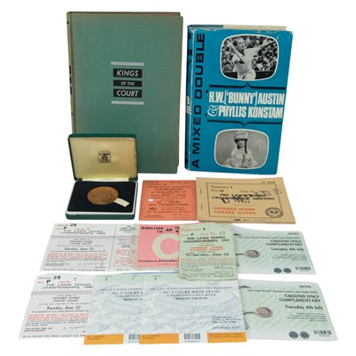 Lot 626 - A group of tennis books and memorabilia,...