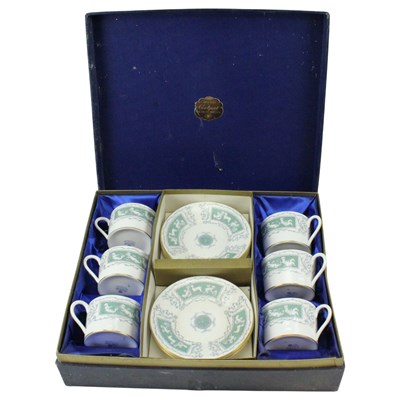 Lot 973 - A cased Coalport "Revelry-Adam Green" tea set