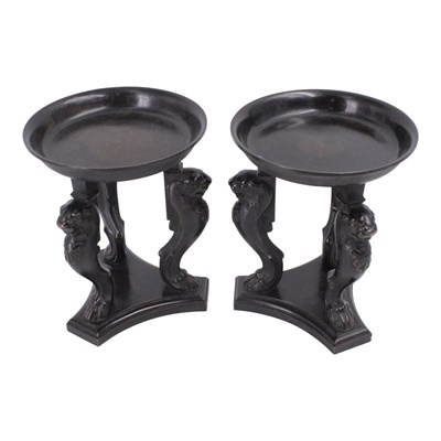 Lot 1372 - A pair of 19th Century Neo-Classical bronze...