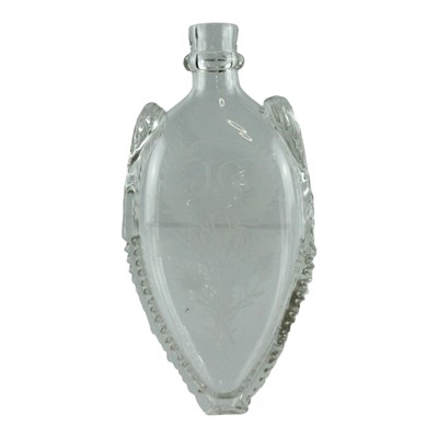 Lot 1068 - A Victorian Scottish glass gimmel flask,...