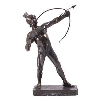 Lot 1386 - An Art Deco period anodised sculpture of a...