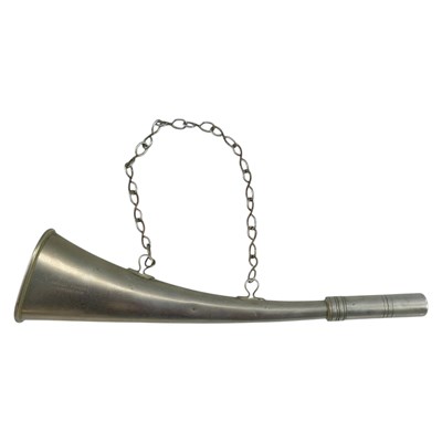 Lot 555 - A nickel-plated harking reed horn by Thomas...