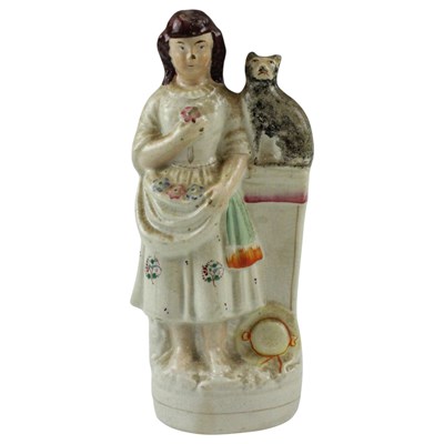 Lot 995 - A Victorian Staffordshire flatback figurine of...