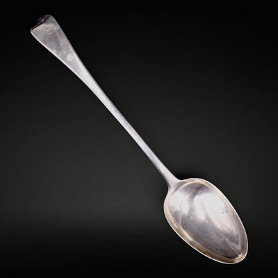 Lot 1124 - A George IV silver serving spoon, William Eley...