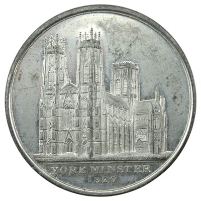 Lot 519 - An 1829 York Minster fire commemorative...