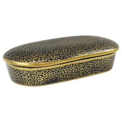 Lot 928 - A 19th Century black-glazed small table box or...