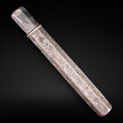 Lot 1109 - An Edwardian silver pencil holder, of...