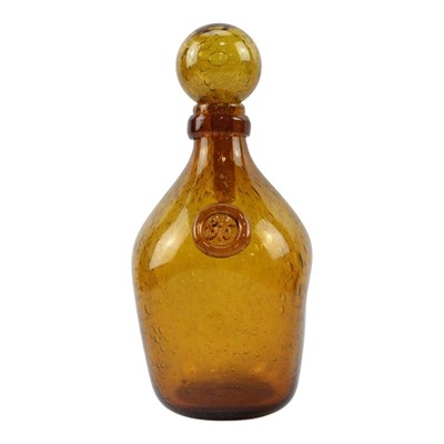 Lot 1076 - A 1960s French Biot teared amber glass...