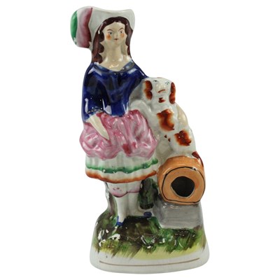 Lot 997 - A Victorian Staffordshire earthenware figurine...