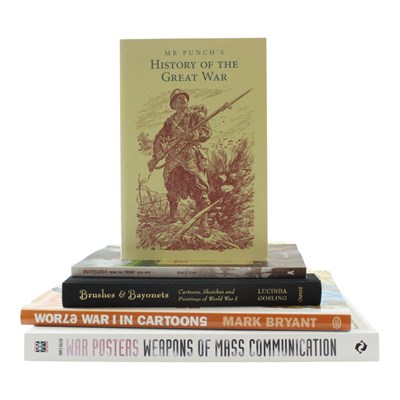 Lot 278 - A group of books on Great War postcards,...