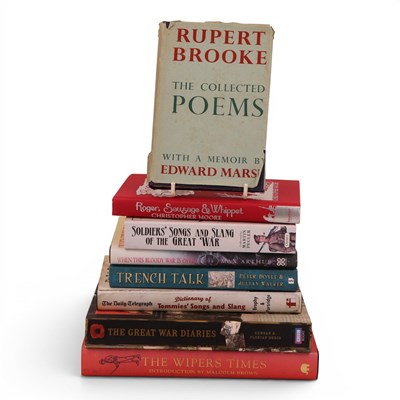 Lot 279 - A group of books on and of Great War poetry,...
