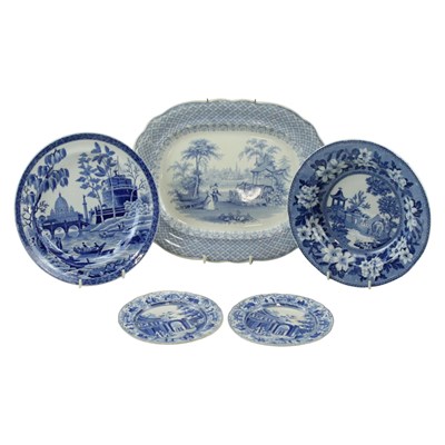 Lot 907A - A group of 19th Century blue-and-white...