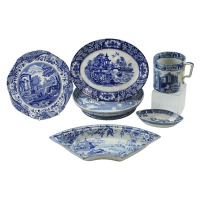 Lot 907C - A quantity of 19th Century blue-and-white...