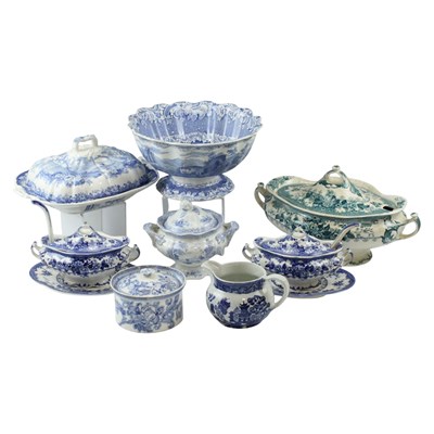 Lot 907D - A group of 19th Century blue-and-white...