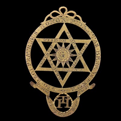 Lot 913 - A George III gilt metal Masonic Royal Arch...
