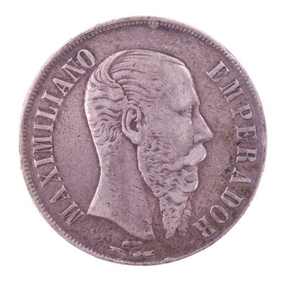 Lot 414 - An 1866 Mexico Empire of Maximilian 1 peso...