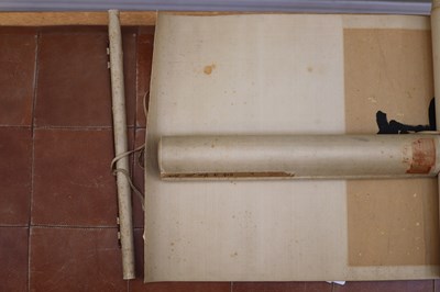 Lot 1575 - "Seven Words", a pair of hanging scrolls each...
