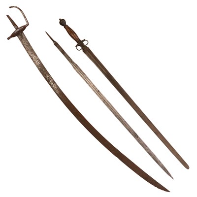 Lot 253 - Three relic / incomplete 18th Century swords