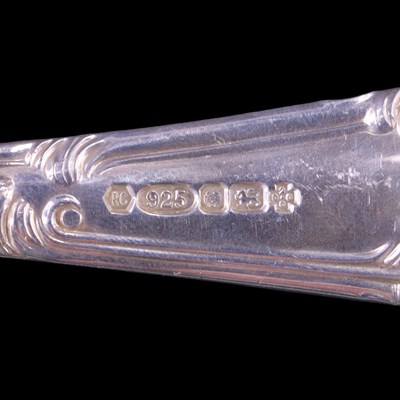 Lot 964 - A Carr's canteen of silver La Regence pattern...