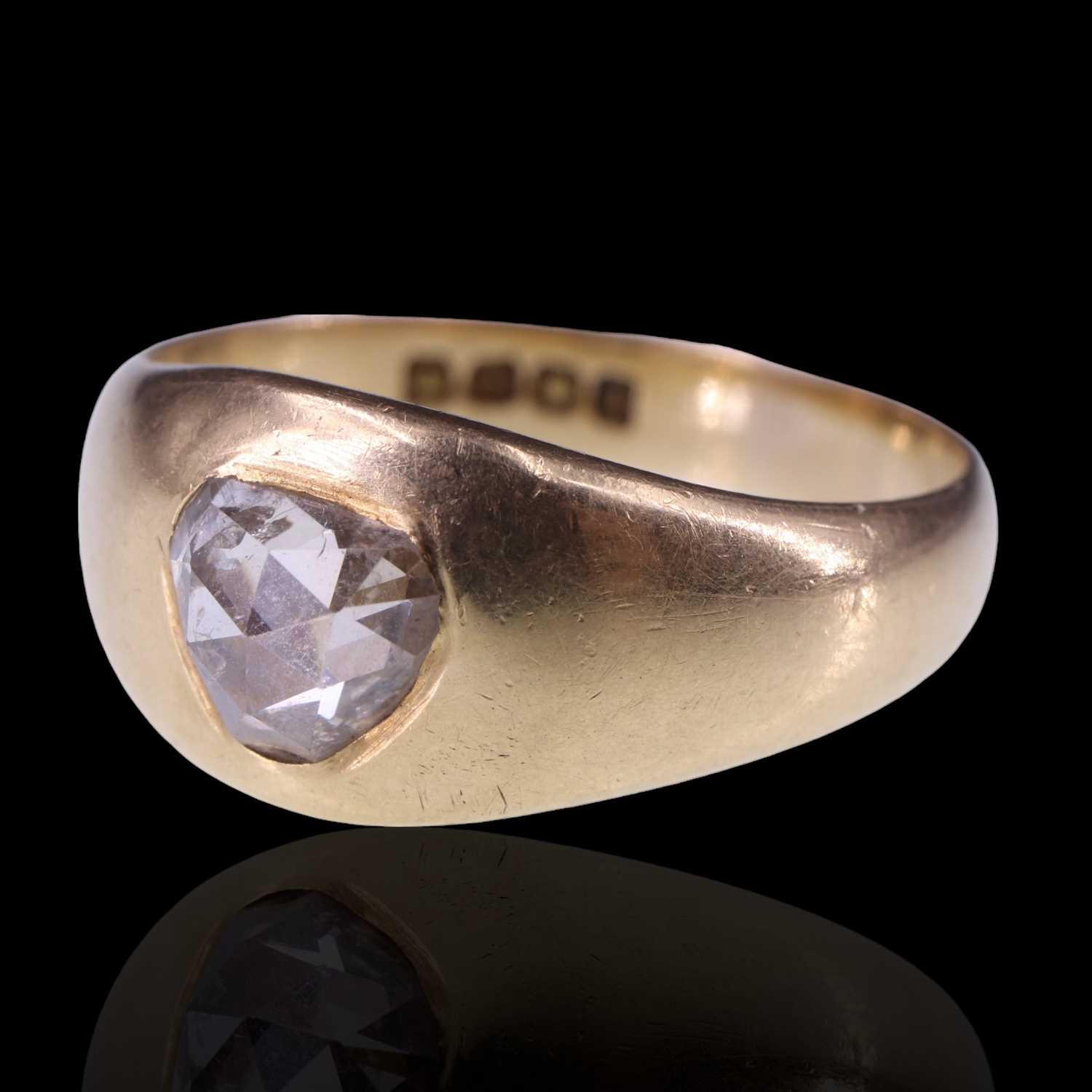 Lot 1018 - An Edwardian diamond ring, being a rose cut...