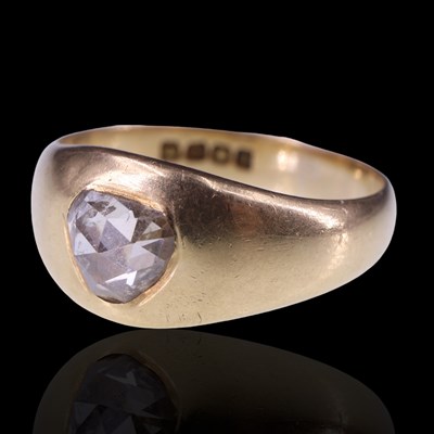 Lot 1018 - An Edwardian diamond ring, being a rose cut...