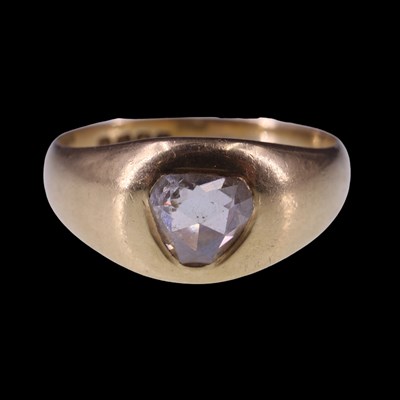 Lot 1018 - An Edwardian diamond ring, being a rose cut...