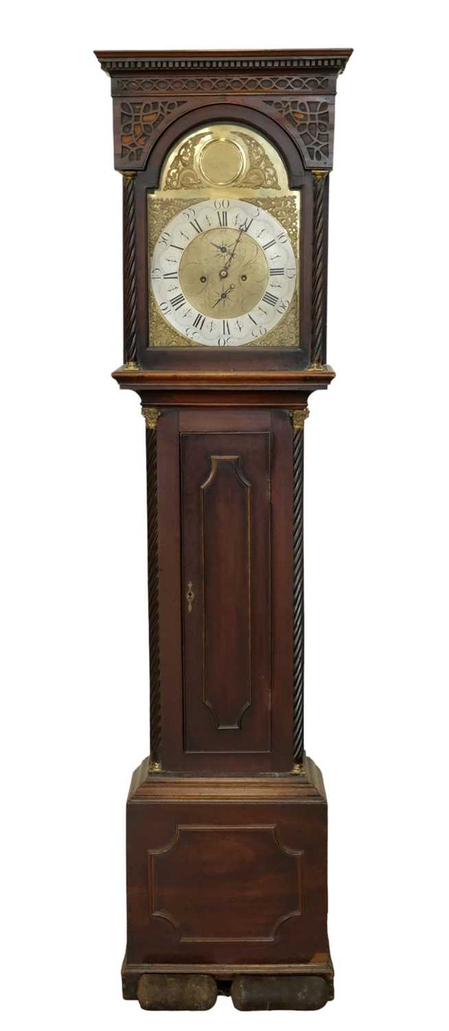 Lot 1472 - A George III Scottish mahogany long case clock...