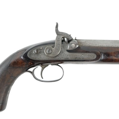 Lot 668 - A cased pair of percussion holster pistols by...
