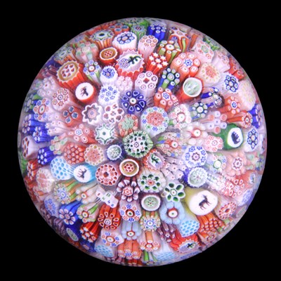 Lot 1378 - A Baccarat close-packed millefiori cane glass...