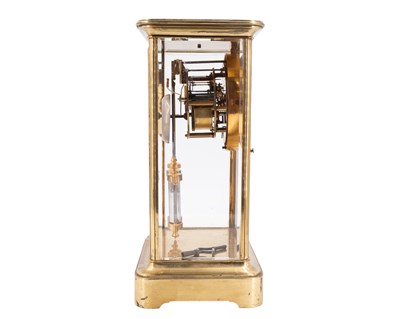 Lot 1420 - A late 19th Century four-glass mantel clock by...