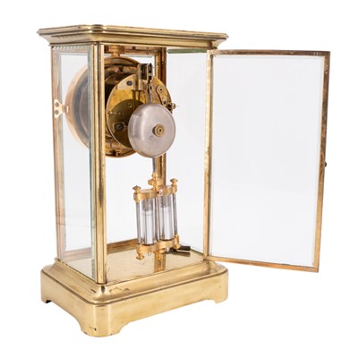 Lot 1420 - A late 19th Century four-glass mantel clock by...