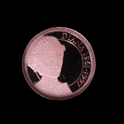 Lot 942 - A "Diana 60 The English Rose", four gold coins...